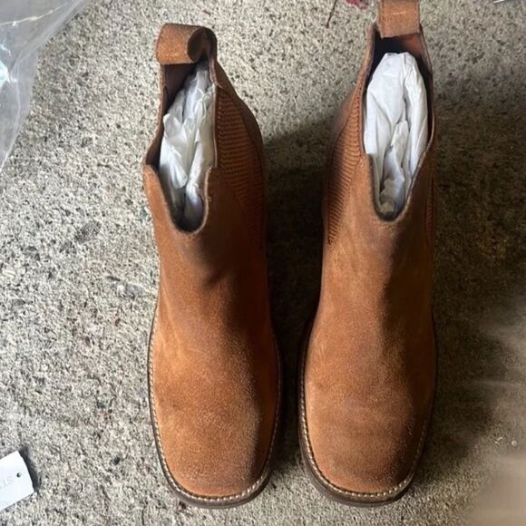 New Diba Sereta Suede Bootie Cognac Size 7.5 - Picture 2 of 2